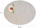 Chilewich Bamboo Placemats Set of 4, Woven Oval Placemats - Image 2