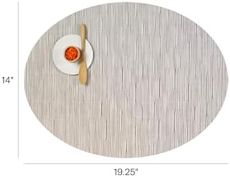 Chilewich Bamboo Placemats Set of 4, Woven Oval Placemats - Image 2