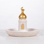 2025 Ramadan and Eid Decorations – Elegant Gold and White Mosque Tower Ornament. Perfect for Wishing Happy Eid and elevating Your Festive Mood with Timeless Islamic Style. - Image 4