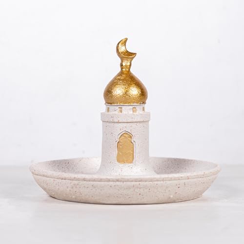 2025 Ramadan and Eid Decorations – Elegant Gold and White Mosque Tower Ornament. Perfect for Wishing Happy Eid and elevating Your Festive Mood with Timeless Islamic Style. - Image 4