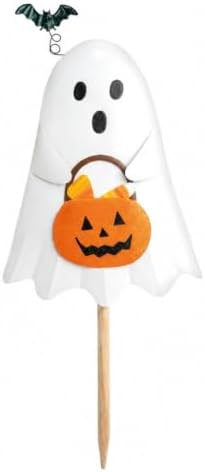 Mud Pie Led Tin Ghost Yard Stake, Garden Accessories, Seasonal Home Decor, Holiday Giftable Decor by MudPie