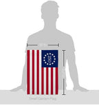 America 250 Flag Betsy Ross July 4th Garden Stand Set Porch Lawn Tapestry Grave Yard Decor Canvas Prints Textile Woven Poster USA 250th Anniversary Merchandise Decoration Gift - Image 2
