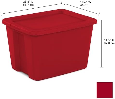 18 Gallon Plastic Storage Bins with Lids, Large Stackable Tote Containers for Home Organization - Image 3