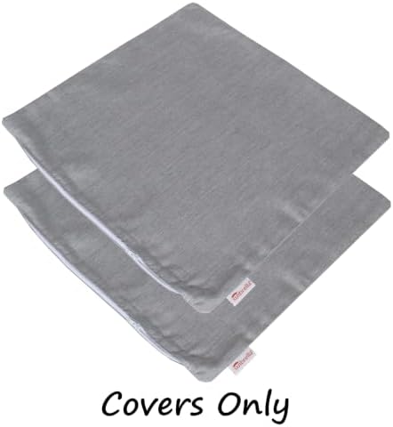 Outdoor/Indoor Sunbrella Throw Pillows Square Set of 2 Pieces 20 inch x 20 inch Canvas Granite - Cover Only, Insert Not Included - Image 2