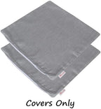 Outdoor/Indoor Sunbrella Throw Pillows Square Set of 2 Pieces 24 inch x 24 inch Canvas Granite - Cover Only, Insert Not Included - Image 2