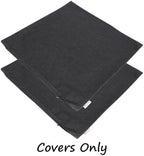Outdoor/Indoor Sunbrella Throw Pillows Square Set of 2 Pieces 18 inch x 18 inch Spectrum Carbon - Cover Only, Insert Not Included - Image 2