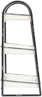 Creative Co-Op Heavily Distressed White 3-Tier Metal Tray with Black Frame & Rim - Image 4