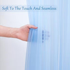 20x10ft Baby Blue Tulle Backdrop Curtain with Lights String for Parites, Sheer Backdrop Curtains for Wedding Baby Shower Birthday Party Photo Shoot Decorations - Image 6