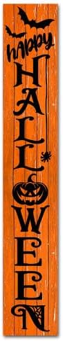 FemiaD Happy Halloween Porch Sign 8x63inch Wooden Outdoor Tall Large Vertical Welcome Sign for Front Door Standing Porch Boards Decor Outside Yard Home Decorations by Unknown