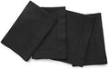 Solino Home Cotton Linen Cloth Dinner Napkins Black, 20 x 20 in, Set of 4 by SolinoHome