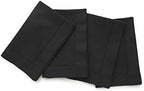 Solino Home Cotton Linen Cloth Dinner Napkins Black, 20 x 20 in, Set of 4 by SolinoHome