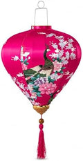 LUOZZY Chinese Hanging Lantern Diamond Paper Lantern Rose Red Home Decor by LUOZZY