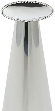 Deco 79 Candle Holder, S/2 9", 11" H, Silver - Image 4