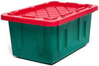 HOMZ Durabilt Plastic Storage Bins with Lids, 15 Gal, Red/Green, 2 Pack - Image 4