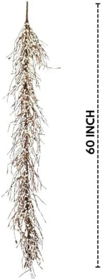 60" Pip Berry Garland - Artificial Spring and Summer Decorative Garland with Cream Berries, Perfect for Front Door, Mantel, Centerpiece and Table Display Seasonal Décor - Image 5