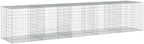 vidaXL Gabion Basket with Cover 196.9"x39.4"x39.4" Galvanized Iron by vidaXL