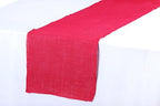 MDS® Pack of 25 Natural Burlap Table Runner, 12 x 108 Inch, Jute Rustic Farmhouse Boho Table Decor for Wedding Reception, Dining Table, Bridal Shower, Baby Shower & Party Decorations - Magenta - Image 3