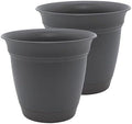 The HC Companies Eclipse Round Planter Pot, 16 Inch, Warm Gray, 2-Pack by TheHCCompanies