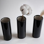Modern Black Ceramic Vase Set of 20 for Living Room Bedroom 5.51'' Minimalist Fresh Small Flower Vases for Bouquet Fake Plant Home Decor Office Fireplace Centerpieces Nordic Style 10 Pack - Image 4
