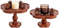 Candle Holders for Candlesticks – Boho Set of 2 Five-Petal Flower-Shaped Bamboo & Wood Candlesticks, Spacious Top Tray Fits Large Pillar Candles & Holds Decor, Rustic Table Centerpiece by Unknown