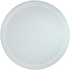 Bodrum Pearls Round Embroidered Placemats Set of 4 – 15" Elegant Table Mats for Dining, Weddings & Special Occasions, Decorative, Wipe-Clean Vinyl Placemats, Celadon/White by Unknown