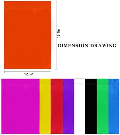 9 Pack Pure Solid Color Set Garden Flag - DIY Double-Sided - Image 3