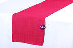 VDS Pack of 15, Burlap Table Runner 100% Natural Jute Rustic Hessian Table Cloth Centrepiece for Wedding Bridal Shower Birthday Event Party Banquet Table Decoration (Size 12X108 Inch)(Magenta) - Image 2