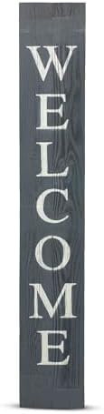 BARNWOODUSA Wooden Welcome Sign for Front Door 5 Foot, 5-Foot, SlateBlue by BarnwoodUSA