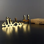 iwa concept Bismillah Alhamdulillah Mashallah Islamic Home Decor | Islamic Table Decors | Ramadan Decoration | Eid Decor | Islamic Home Art | Muslim Gift (Alhamdulillah, Gold) - Image 7