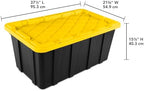 Sterilite Industrial Storage Tote with Lids for Garage, 38 Gallon, 12-Pack - Image 2