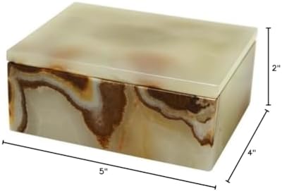 Designs by Marble Crafters Asteria Collection Keepsake Box Light Green Onyx (LG) - Image 2