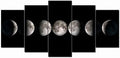 sechars Moon Phases Canvas Wall Art Decor Black and White Lunar Moon Pictures Paintings for Home Office Decorations Framed Ready to Hang by sechars