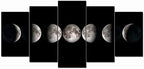 sechars Moon Phases Canvas Wall Art Decor Black and White Lunar Moon Pictures Paintings for Home Office Decorations Framed Ready to Hang by sechars