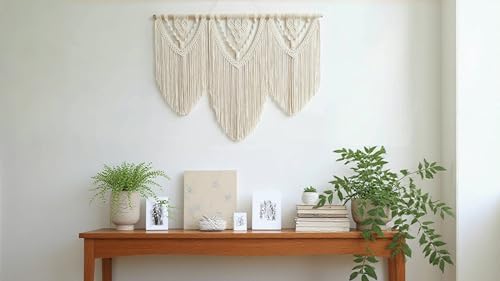 oiikain Large Macrame Wall Hanging, Boho Tapestry Wall Decor, 43 x 32 Inch - Image 7