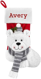 Let's Make Memories Personalized Christmas Stocking - Christmas Decor - Plush Stockings for Family and Kids with Embroidered Names - Polar Bear by LetsMakeMemories