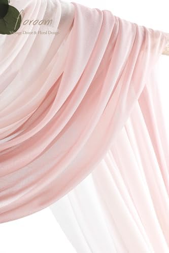 Floroom Arch Flowers with Drapes Kit (Pack of 4) - 2pcs Artificial Dusty Rose & Navy Blue Floral Swag Arrangement with 2pcs Draping Fabric for Wedding Ceremony Arbor and Reception Backdrop Decoration - Image 5