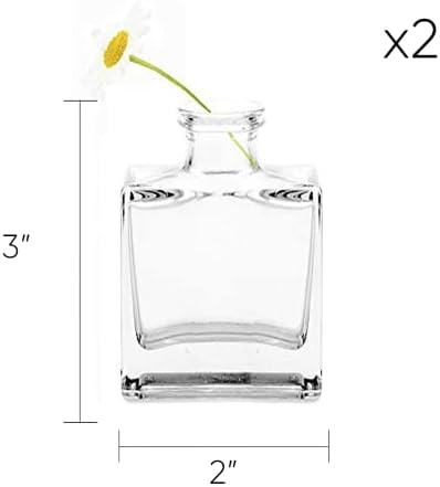 CHIVE ‘Loft’ Small Mini Flower Vases - Clear Glass Bud Vases, Set of 10 - Cute Vintage Rustic Centerpieces for Wedding, Events & Home - Premium Quality, Designed to Last - Image 4