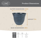 13" Honeysuckle Planter in Fossil - Image 5