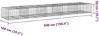 vidaXL Gabion Basket with Cover 196.9"x39.4"x19.7" Galvanized Iron - Image 3