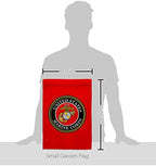 US Military Marine Corps Garden Flag - Set with Stand Armed Forces USMC Semper Fi United State American Veteran Retire Official - House Banner Small Yard Gift Double-Sided Made In USA 13 X 18.5 - Image 2