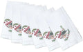 Embroidered Cloth Napkin Bird Christmas Cotton Napkins Set of 6, 20 x 20 Hemstitch Table Napkins, Machine Washable, for Daily & Holiday Dining, Great Gift Ideas by Unknown