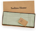 Solino Home Cotton Linen Table Runner Sage, Hemstitch Collection 14 x 72 in - Image 4