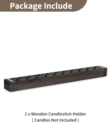 NUPTIO Taper Candle Holders Wood: Wooden Candelabra Long Candles Stick Centerpieces - Farmhouse Candlestick Holder 20 arm for Birthday Party Fireplace Table Decor 30 Inches - Image 7