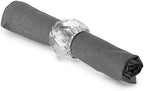 Huang Acrylic Crystalized Napkin Rings Set of 4 for Dining Table, Parties, Entertaining, Outdoor Patio, shatterproof and Elegant - Image 3