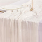 Cheesecloth Table Runner White Fall Boho Wedding Birthday Party Home Decor - Image 6