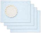 Solino Home Cotton Linen Woven Placemats Light Blue, 14 x 19 in, Set of 4 by SolinoHome