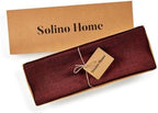 Solino Home 100% Linen Placemats Red Garnet, Athena 14 x 14 in, Set of 4 - Image 3