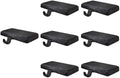 Lulu Decor Black Christmas Stocking Holders for Mantle Set of 7 - Heavy Cast Iron Weighted Strong & Sturdy Low Profile Flat Base Stocking Hooks, Simple Design for Mantle Decor Weighs 2 lbs 10 oz Each by LuluDecor