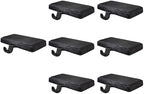 Lulu Decor Black Christmas Stocking Holders for Mantle Set of 7 - Heavy Cast Iron Weighted Strong & Sturdy Low Profile Flat Base Stocking Hooks, Simple Design for Mantle Decor Weighs 2 lbs 10 oz Each by LuluDecor