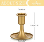 Candlestick Holders Taper Candle Holders, Romadedi Gold Candle Stick Candle Holder for Table Centerpiece, Wedding Reception, Festive Christmas Mantel Decoration or Home Decor, Set of 18 - Image 5